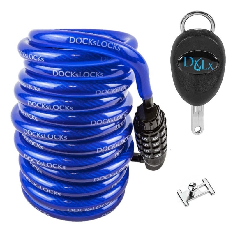 DocksLocks Complete SUP & Surf Security System â€“ Marine Grade Anti-Theft Kit with Patented Jaws Lock, 10ft Coiled Cable Lock & Fin Box Cleat for Paddleboard & Surfboard Protection - Image 1